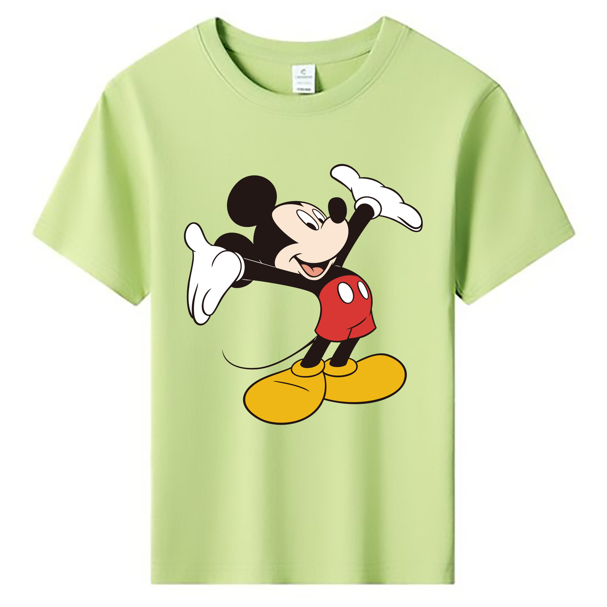 ミッキーマウス Mickey Mouse 綿100％キッズTシャツ（フロントプリント）